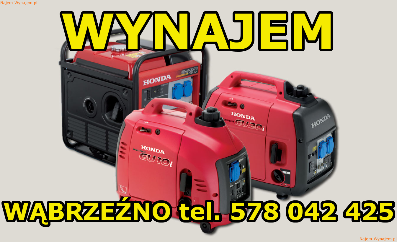 WYNAJEM AGREGAT PRĄDOTWÓRCZY 5,5KW SIŁA WĄBRZEŹNO 578 042 425