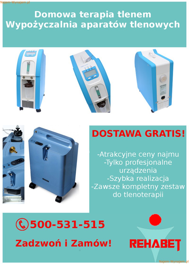 Aparat Tlenu Koncentrator WYNAJEM Śląsk