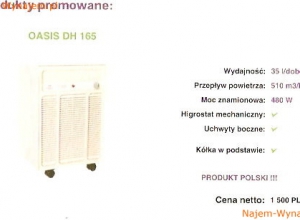 wynajem Wynajem i sprzedaż osuszaczy